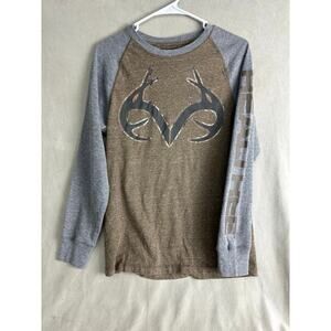 Realtree Brown and Gray Long Sleeve Tee